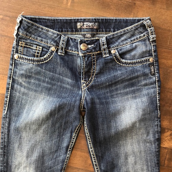 Silver Jeans Blue Suki Capri Jeans Size 28 - Picture 4 of 14